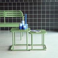 sweeek Square outdoor nesting table in steel in Green