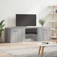 Berkfield Home TV Cabinet Grey Sonoma 120x34x37 cm Engineered Wood | Size: 120 x 34 x 37 cm