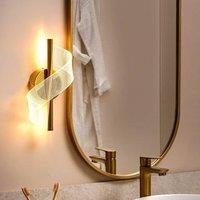 Wyld and Coco Gold Spiral LED Wall Lamp Modern Metal Lighting Living Room Dining