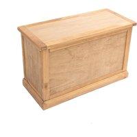 Cabinet Bits Lucca Waxed Blanket Box Ottoman in Light Brown
