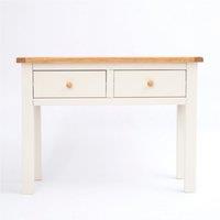 Cabinet Bits Maggiori Off-White 2 Drawer Console Table Wood Knob