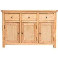 Cabinet Bits Lugo Waxed 3 Drawer 3 Door Sideboard Brass Knob in Light Brown