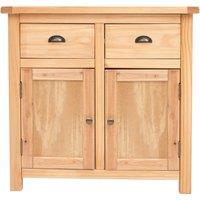 Cabinet Bits Lugo Waxed 2 Drawer 2 Door Sideboard Brass Cup Handle in Light Brown