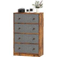 HOMCOM Chest of Drawers, Drawer Dresser for Bedroom in Grey