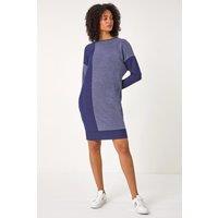 Roman Women's Colour Block Stretch Jumper Dress in Blue | Size: 14