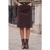 Roman Women's Cord Aline Skirt in Chocolate | Size: 20