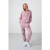 Tommy Life Women's Oversized Hooded Sweatshirt & Pants Set in Mauve | Size: Small