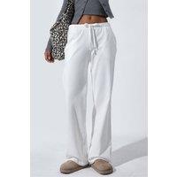 Busem Women's Elastic Waist Straight Leg Pants in White | Size: Large