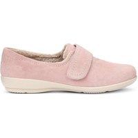 Hotter Women's Wide Fit 'Toasty' Slippers in Light Pink | Size: 6