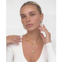 Elk & Bloom Women's Chunky Silver Freshwater Pearl Hoops