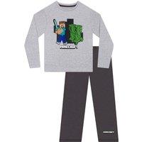 Minecraft Boy's Gaming Long Sleeve Pyjamas in Grey | Size: 7-8 Years