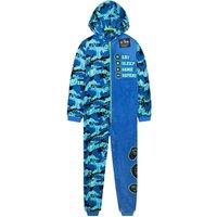CityComfort Boy's Gaming Onesie Hooded Jumpsuit Loungewear Nightwear in Blue | Size: 13-14 Years