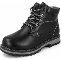 JCDees Boy's Children's Lace Up Chunky Sole Ankle Boots in True Black | Size: Infant 12