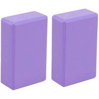 FLAVORA Purple 2pcs Yoga Block Pilates Foam Foaming Brick Stretch | Size: 0-12 m