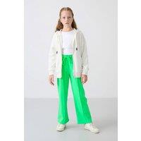 Tommy Life Youth Unisex Cotton Blend Pants in Lime | Size: 13-14 Years