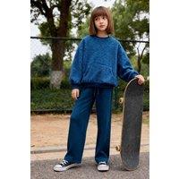 Tommy Life Youth Unisex Cotton Blend Pants in Navy | Size: 11-12 Years