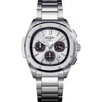 Rotary Men's RGB10031-07 Apex 100 40mm Watch in Silver