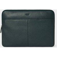 OSPREY LONDON Men's The Jacob Leather Tech Sleeve in Dark Green