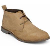 Down To Earth Men's Mens Front Lace Up Ankle Boots in Light Sand | Size: 15