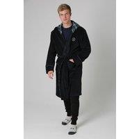 Tokyo Laundry Men's Plush Dressing Gown in Black | Size: Medium