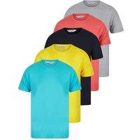 Tokyo Laundry Men's Cotton 5-Pack Short Sleeve T-Shirts in Bright Blue | Size: Large