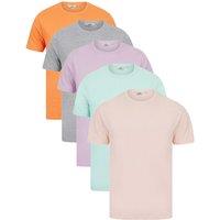 Tokyo Laundry Men's Cotton 5-Pack Short Sleeve T-Shirts in Light Blue | Size: Small