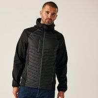 Regatta Men's Navigate Hybrid Quilted Hooded Jacket in Jet Black | Size: Medium