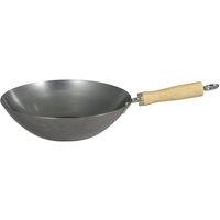 dexam 10.5"/27cm Standard Gauge Uncoated Carbon Steel Wok in Black