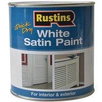 Rustins Satin White 1 Litre - Satin Finish Paint | Size: 1L