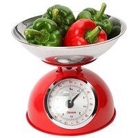 dexam Mechanical Scales with Stainless Steel Bowl - Red