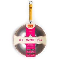 School of Wok 12/30cm Uncoated Carbon Steel Wok