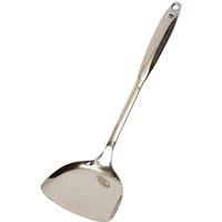 School of Wok Stainless Steel Spatula for Cooking in Silver