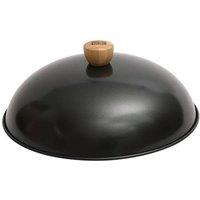School of Wok Carbon Steel Wok Lid for 12/30cm Woks in Black