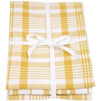 dexam Love Colour Set of 3 Extra-Large Tea Towels - Ochre