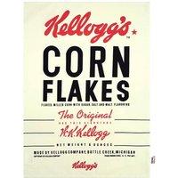 Vintage Kelloggs Cornflakes Design Tea Towel for Kitchen