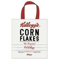 Vintage Kelloggs Cornflakes Tote Bag for Shopping in Natural White
