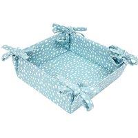 dexam Sintra Cotton Spotted Bread Basket - Duck Egg in Duck Egg Blue