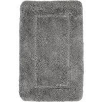 Velosso Cashmere Feel Bath/ Pedestal Mat Anti Slip Bathmats in Grey | Size: Large