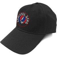 Grateful Dead Steal Your Face Band Logo Snapback Baseball Cap in Black