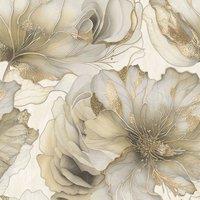 Muriva Renata Floral Heavyweight Vinyl Textured Wallpaper in Cream
