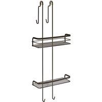 Metaltex Origin Luxy Shower Butler Hanging Bathroom Organizer in Black