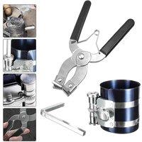 EONLION Engine Piston Ring Compressor Tool Ratchet Type Clamp 53 - 175mm in Silver