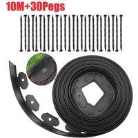 NESTLUNE 10 Metre Flexible Garden Border Edging Grass Lawn Path in Black | Size: 100 cm x 15 cm