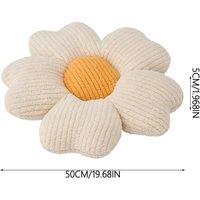 PAWNORA Sunflower Daisy Cushion White Decorative Throw Seating Pillow | Size: 120 cm x 90 cm