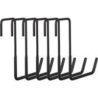 FLAVORA Black-6PCS Heavy Duty Z-Shaped Hanging Hooks Multi-Purpose in Black | Size: 10000mm x 520mm