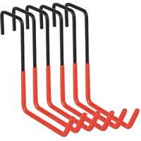 FLAVORA Orange - 6PCS Heavy Duty Z-Shaped Hanging Hooks Multi-Purpose | Size: 10000mm x 520mm