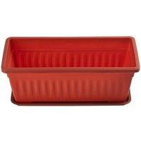 FLAVORA Red 5X Extra Deep Trough Planters Large Plastic Flowering | Size: 1.25kg