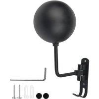 FLAVORA 1x Motorcycle Helmet Holder Rack Stainless Steel in Black