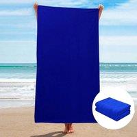 FLAVORA 2Pcs Large Microfibre Lightweight Beach Towel Quick in Blue