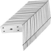FLAVORA 50 PCS Angle Bracket Heavy Duty L Corner Braces Plates in Silver | Size: 10000mm x 520mm